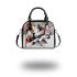 Abstract composition of simple shapes shoulder handbag