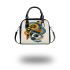 Abstract composition with geometric shapes shoulder handbag