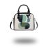 Abstract flat vector illustration of large shapes shoulder handbag