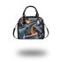 Abstract futuristic cityscape vector illustration shoulder handbag