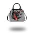 Abstract koi fish swirling colors and graceful curves shoulder handbag