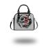 Abstract koi fish swirling colors and graceful curves shoulder handbag