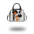 Abstract line drawing shoulder handbag