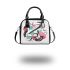 Abstract modern style with dynamic shapes and lines shoulder handbag