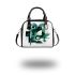 Abstract modern typography with geometric shapes and forms shoulder handbag