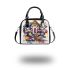 Abstract painting in the style of abstract graffiti shoulder handbag