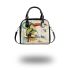 Abstract painting of an abstract toucan shoulder handbag