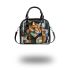 Abstract painting of an animal in the style cubism shoulder handbag