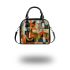 Abstract painting of an animal in the style cubism shoulder handbag