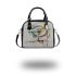 Abstract painting with simple lines and shapes shoulder handbag