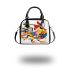 Abstract rooster colorful geometric abstract minimalist shoulder handbag