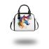 Abstract watercolor horse head shoulder handbag