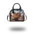 Adorable Cartoon Owl in Lush Forest Shoulder Handbag