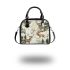 An illustration of deers in the forest with waterfalls shoulder handbag