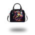 Animated horse with vibrant colors and dynamic strokes shoulder handbag