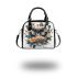 Beautiful butterfly surrounded by flowers shoulder handbag