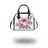 Beautiful butterfly with pink roses shoulder handbag