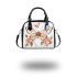 Beautiful butterfly with pink roses shoulder handbag