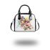 Beautiful colorful butterfly among flowers shoulder handbag