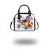 Beautiful colorful butterfly with flowers shoulder handbag