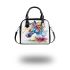 Beautiful colorful horse with leaves and flowers shoulder handbag