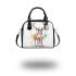 Beautiful deer full body standing on the ground shoulder handbag