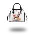 Beautiful deer full body standing on the ground shoulder handbag