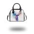 Beautiful deer watercolor splashes shoulder handbag