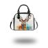 Beautiful deer watercolor splashes shoulder handbag