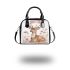 Beautiful deer with a floral wreath on its horns shoulder handbag