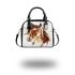 Beautiful painting of an indian horse with feathers shoulder handbag