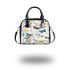 Beautiful spring pattern with butterflies and flowers shoulder handbag