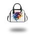 Beautiful watercolor colorful horse shoulder handbag
