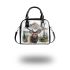Beautiful watercolor painting of an elk in the forest shoulder handbag