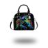 Blacklight poster of two rainbow sea turtles shoulder handbag