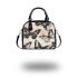 Butterflies and butterfly pattern in soft pink shoulder handbag