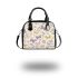 Butterflies and flowers pattern shoulder handbag