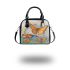 Butterflies fly to the sounds of violin and musical notes Shoulder Handbag