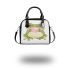 Cartoon cute frog blowing bubblegum shoulder handbag