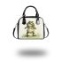 Cartoon frog standing on its hind legs shoulder handbag