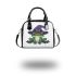 Cartoon frog wearing witch hat shoulder handbag