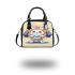 Cartoon style cute rabbit lifting barbells shoulder handbag