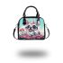 Cheerful pup in the flower field Chic Stylish Shoulder Handbag & Women Totes: Perfect Gift for Girlfriend | Crossbody, Purse, Handbag