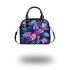 Colorful beautiful butterfly and pink flowers shoulder handbag