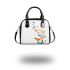 Colorful butterflies on a white background shoulder handbag