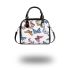 Colorful butterflies on a white background shoulder handbag