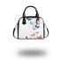 Colorful butterflies on a white background shoulder handbag