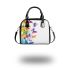 Colorful butterflies were flying shoulder handbag