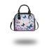 Colorful butterflies with pink and blue wings shoulder handbag