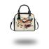 Colorful butterfly with flowers on its wings shoulder handbag